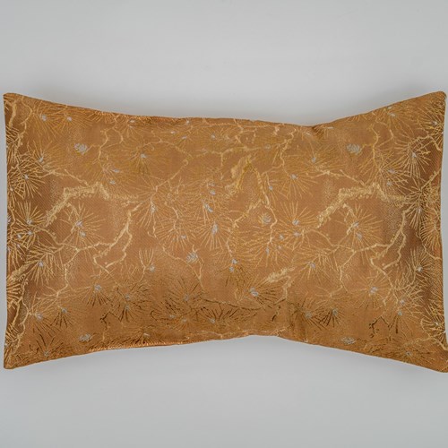 Japanese Ceremonial Silk Lumbar Pillows – The Copper Gold Royal Kiku, Pair