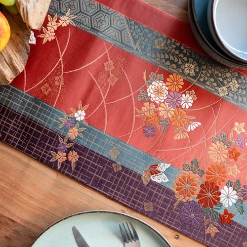 Japanese Ceremonial Silk Table Runner – The Imperial Garden, Kiku-Chō 