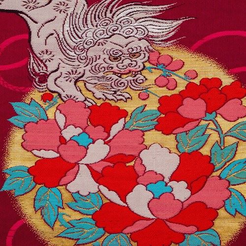 Japanese Ceremonial Silk Wall Tapestry – The Guardian's Dance