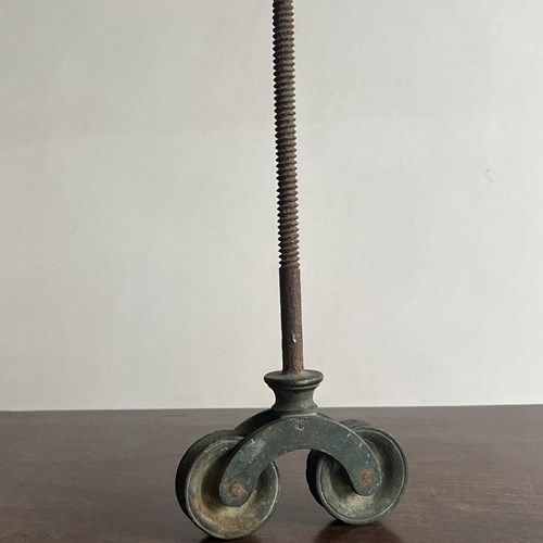 19Thc Brass Double Pulley