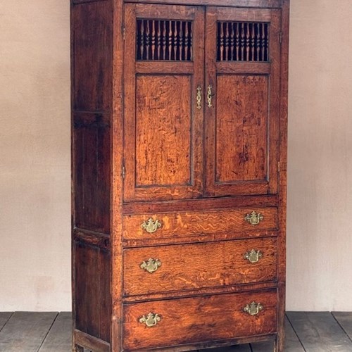 Georgian Oak Bread & Cheese Cupboard