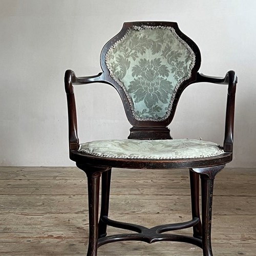 Unusual Queen Anne Style Writing Chair