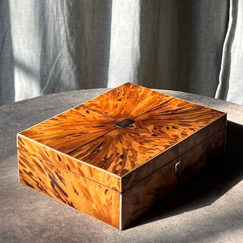 Georgian Blonde Tortoiseshell Box