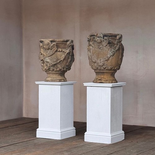 17Thc Baroque Carved Urns