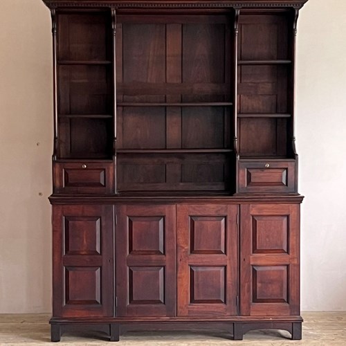 19Thc Mahogany Cupboard Dresser