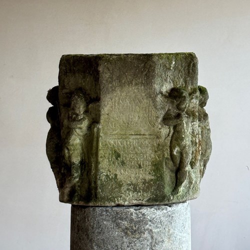 A Cast Stone Roman Funerary Altar