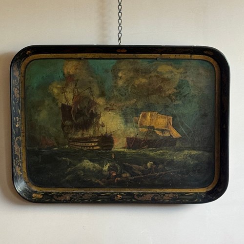 Regency Japanned Papier-Mâché Tray
