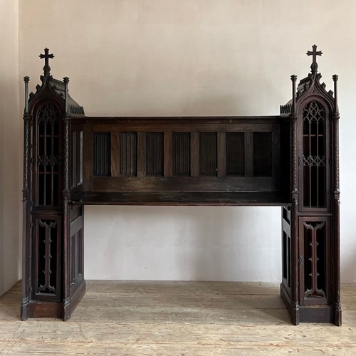 19Thc Gothic Oak Sideboard
