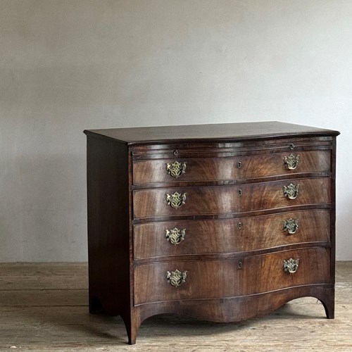 George III Mahogany Serpentine Chest