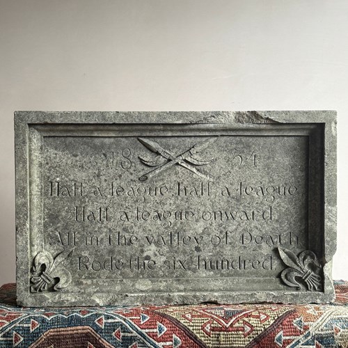 Carved Portland Stone Plaque