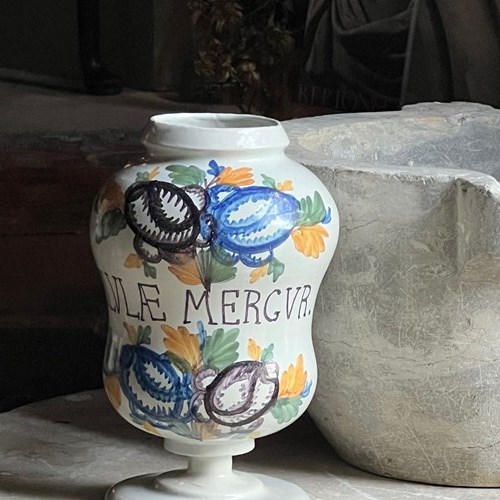 Majolica Pharmacy Jar