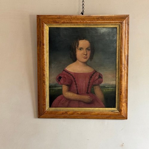 English Naive School Portrait