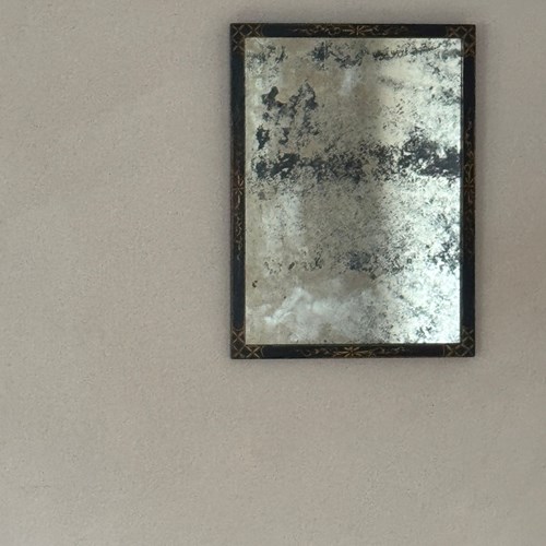 Small Edwardian Japanned Mirror