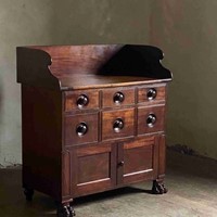 Regency mahogany wash stand chest