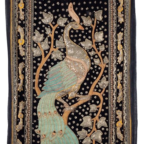 Antique Zardozi Peacock Wall Hanging