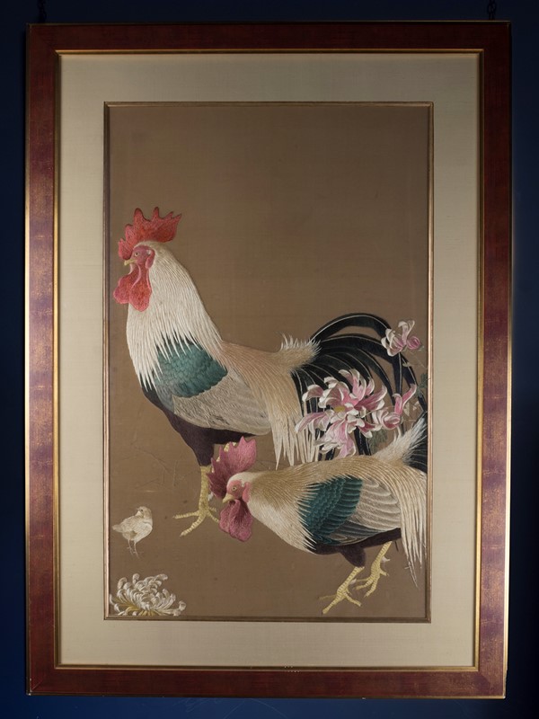 Exceptional Framed Meiji Embroidery-roche-coward-antiques-japanese-meiji-embroidery-chickens-00001-main-637264260030243958.jpg