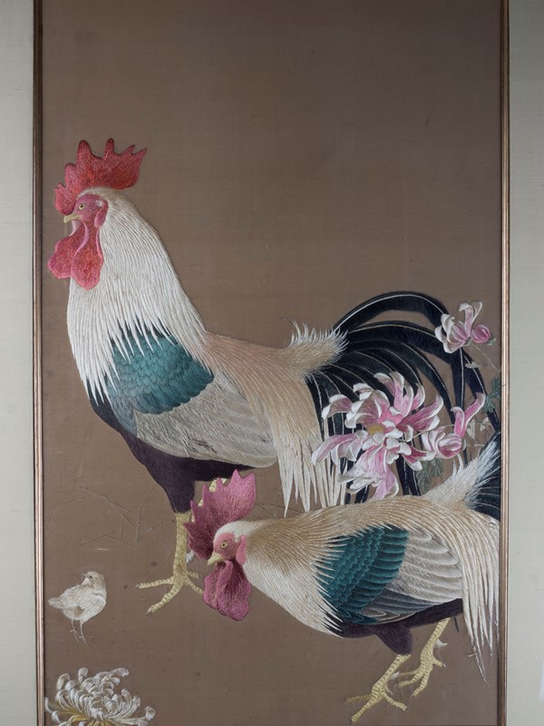 Exceptional Framed Meiji Embroidery-roche-coward-antiques-japanese-meiji-embroidery-chickens-00002-main-637264260038525167.jpg