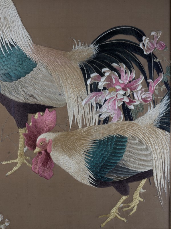 Exceptional Framed Meiji Embroidery-roche-coward-antiques-japanese-meiji-embroidery-chickens-00003-main-637264259657438452.jpg