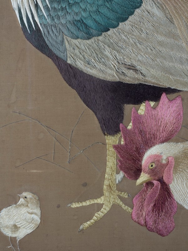Exceptional Framed Meiji Embroidery-roche-coward-antiques-japanese-meiji-embroidery-chickens-00006-main-637264260392898470.jpg