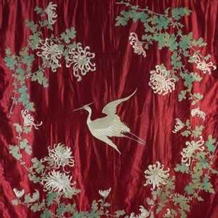 Deep Red 19Th Century Japanese Fuku...