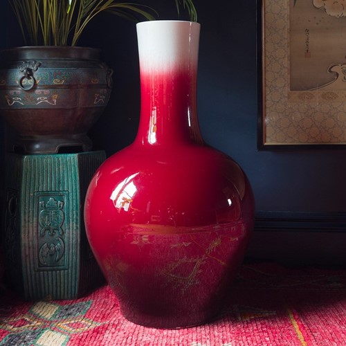 Very Large Tianqiuping Floor Vase