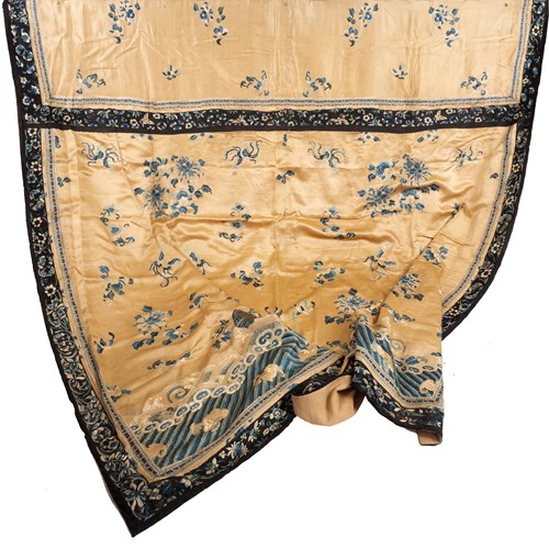 Rare Gold And Blue Chinese Altar Cloth