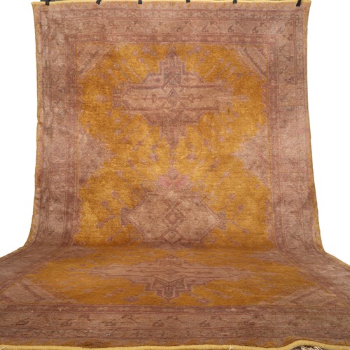 Gold And Fawn Antique Khotan Rug