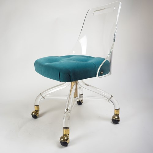 Mid Century Lucite Vanity Chair, Hill Manufacturing