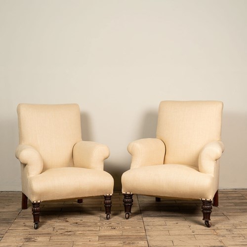 Pair Of Late 19Th Century English Armchairs