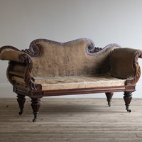 A Regency mahogany scroll-end sofa