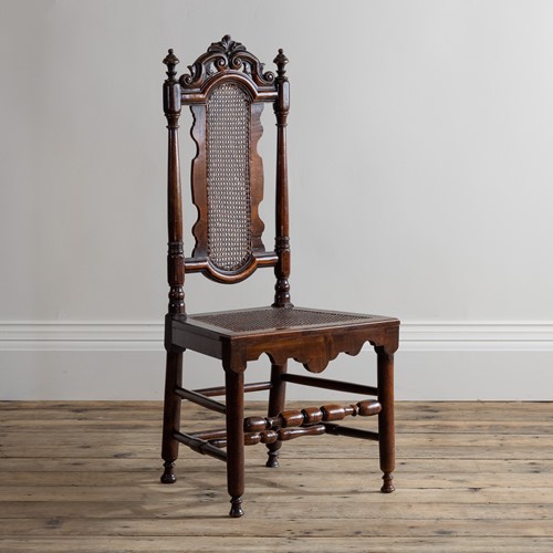 A William and Mary fruitwood side chair