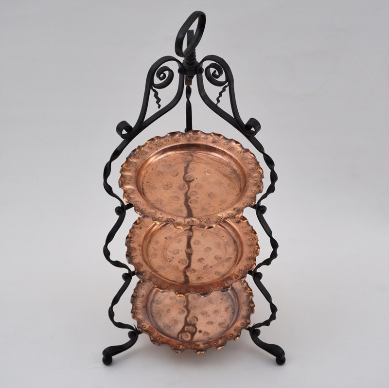 Arts & Crafts Wrought Iron & Copper Cake Stand/Display Table, Townshends Style -roomscape-dsc08703-1500x1497-main-638171656989239068.jpg