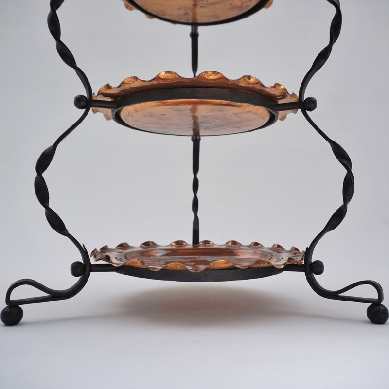 Arts & Crafts Wrought Iron & Copper Cake Stand/Display Table, Townshends Style -roomscape-dsc08727-1500x1500-main-638171656793473813.jpg