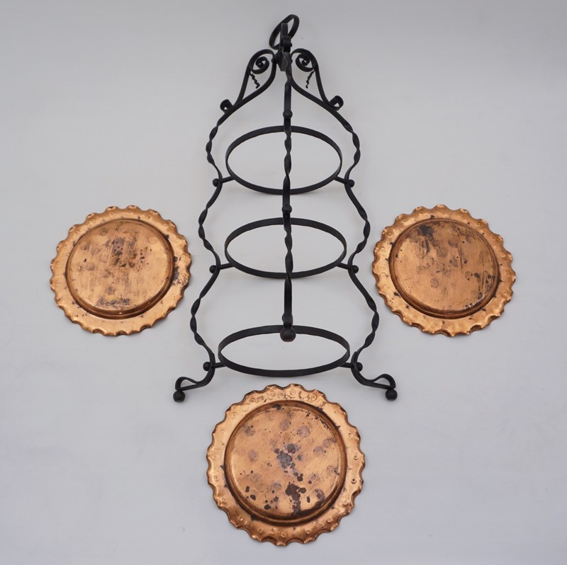 Arts & Crafts Wrought Iron & Copper Cake Stand/Display Table, Townshends Style -roomscape-dsc08786-1500x1497-main-638171657332881210.jpg