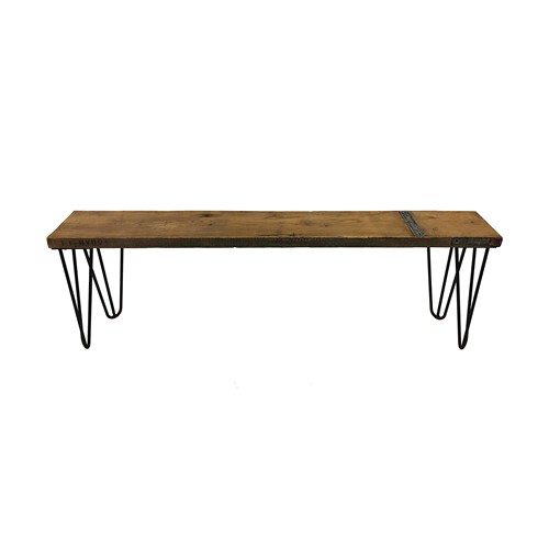 Industrial Scaffolding Wooden Bench With Hairpin Legs