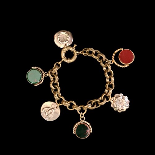 Charm Bracelet With Vintage & Contemporary Charms 