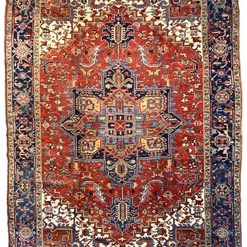 Antique Heriz Carpet 3.37M X 2.42M