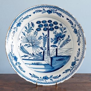 Dutch Delftware, Blue & White Flora...