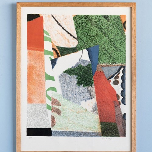 Max Papart, Composition, Lithograph On Paper, Midcentury