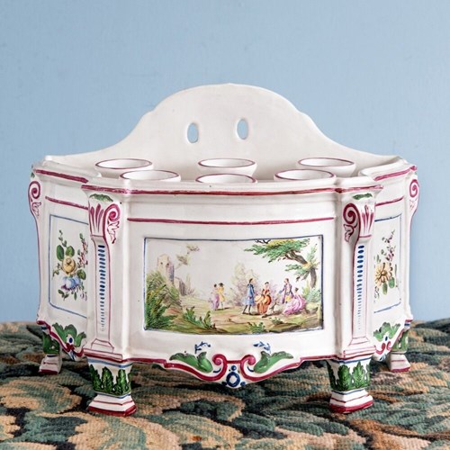 Samson Faience, Pink & Green Bough Pot, 19Th Century