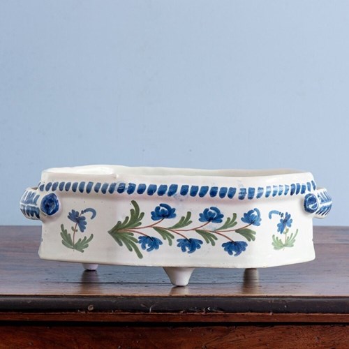 Nevers Faience, Blue & Green Jardiniere, 19Th Century