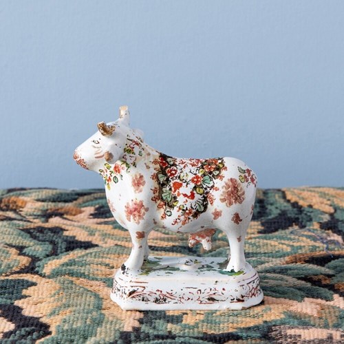 Dutch Delft, Polychrome Cow, 18Th Century