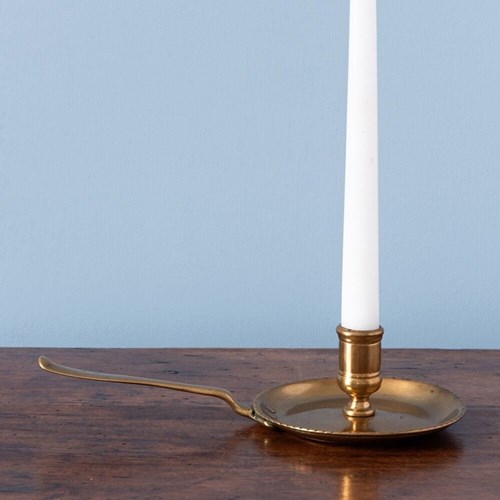 French Brass Chamberstick, 18Th Century