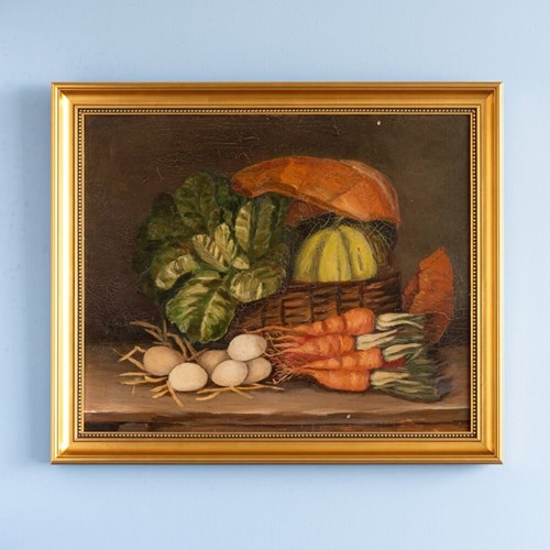 Kitchen Still Life, Oil Painting On Canvas, Early 20Th Century