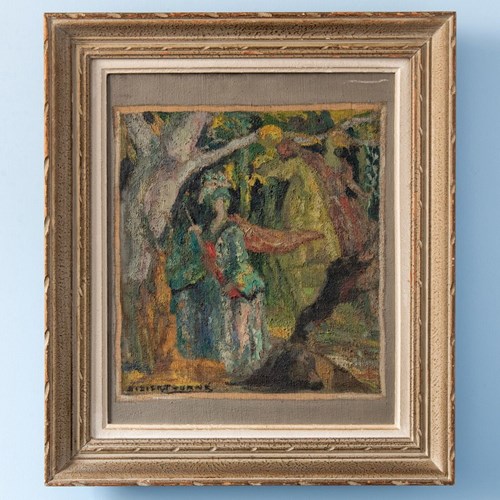 Jean Didier-Tourné, The Hunt, Oil Painting On Canvas, Early 20Th Century