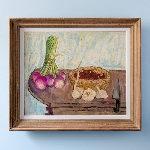 Frederick Arthur Jessup, Still Life With Chestnuts, Oil Painting On Canvas, 1963