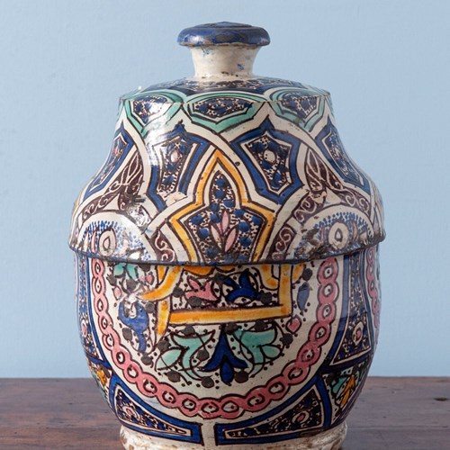 Moroccan Pottery Fez Polychrome Jobbana, 19Th Century