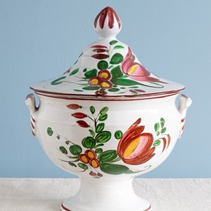 Les Islettes Faience, Round Floral ...
