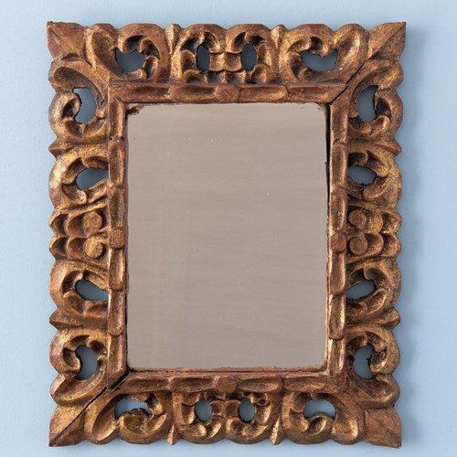 French Baroque Giltwood Openwork Mirror, Early 20Th Century