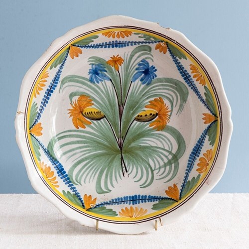 Nevers Faience, Polychrome Serving Bowl, Early 19Th Century